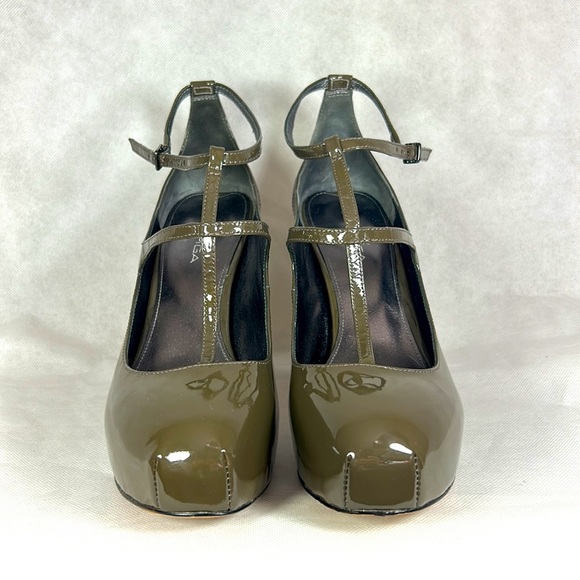 Via Spiga Olive Platform Cage Mary Jane Heels - Picture 3 of 6